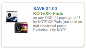 Wegmans: U by Kotex Pads Only $1.29!