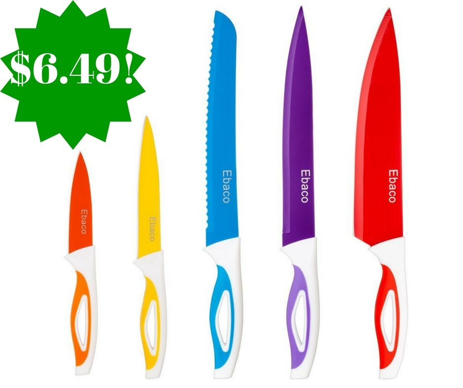 Amazon: Ebaco 5 Colorful Knife Set Only $6.49 (Reg. $100) 
