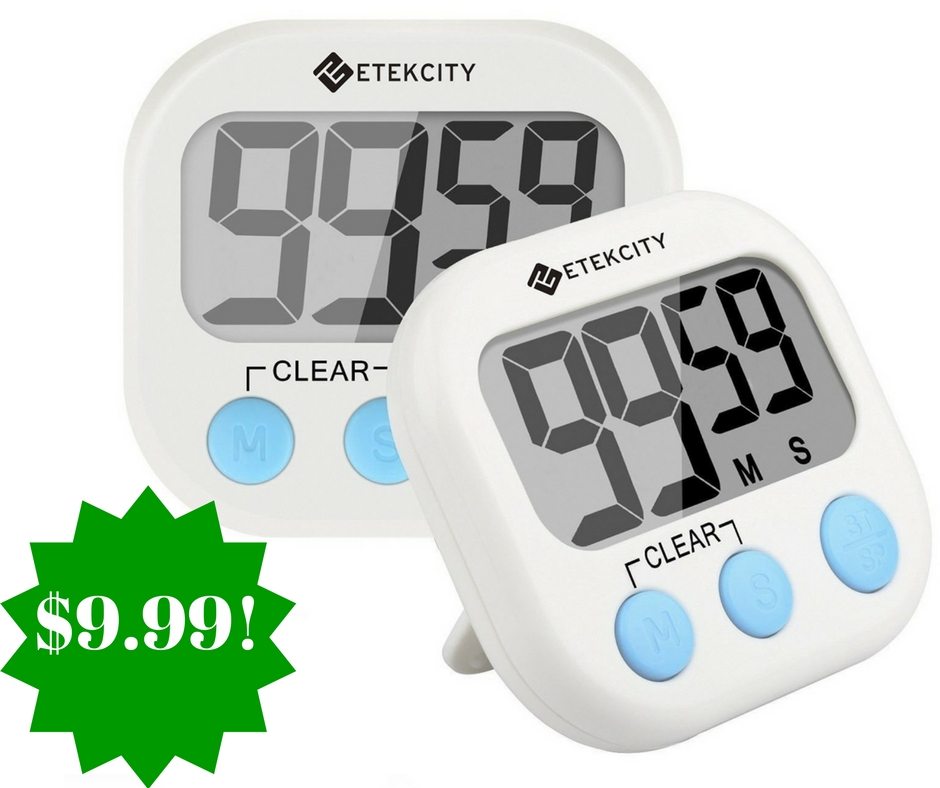 Amazon: Etekcity Digital Kitchen Timer 2 Pack Only $9.99 (Reg. $19) 