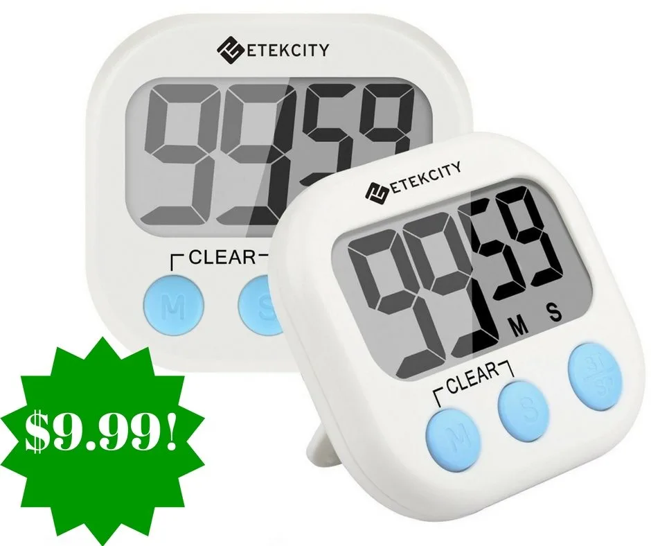 Amazon: Etekcity Digital Kitchen Timer 2 Pack Only $9.99 (Reg. $19) Amazon: Etekcity Digital Kitchen Timer 2 Pack Only $9.99 (Reg. $19)