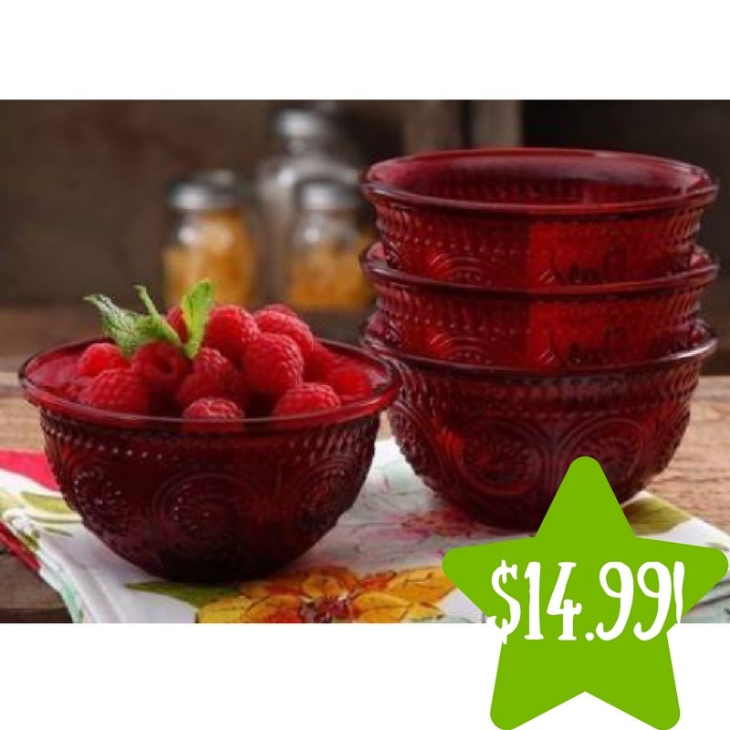 Walmart: Set of 4 The Pioneer Woman Adeline 13 oz Emboss Bowls Only $14.99 (Reg. $38) 