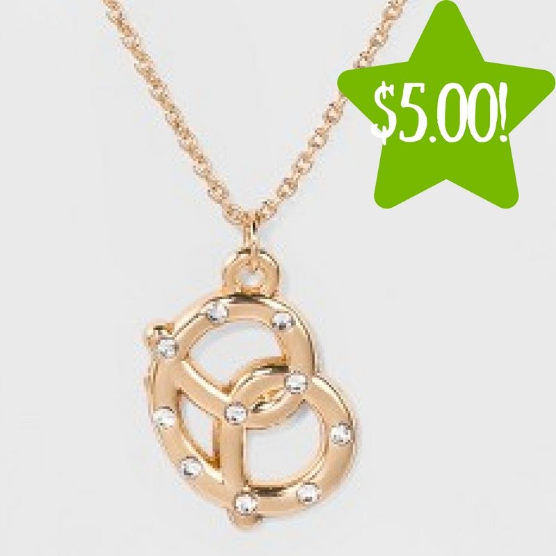 Target: Pretzel Charm with Stone Necklace Only $5.00 (Reg. $10)