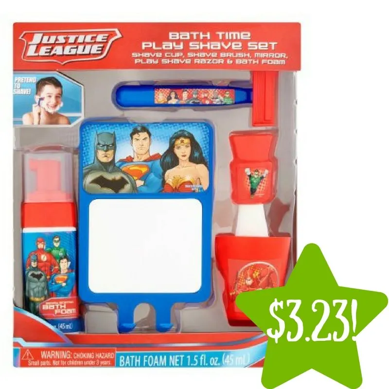Walmart: DC Justice League Bath Time Play Shave Set Only $3.23 Walmart: DC Justice League Bath Time Play Shave Set Only $3.23
