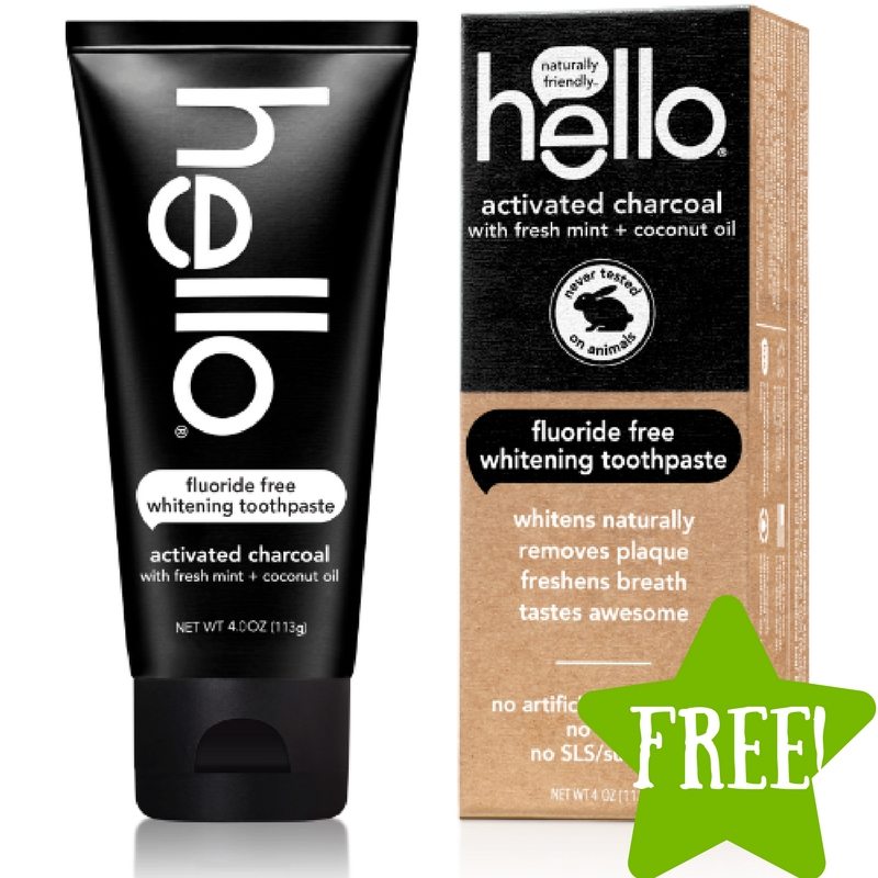 FREE hello Activated Charcoal Whitening Toothpaste