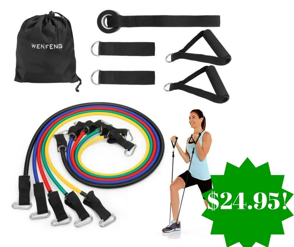 Amazon: WENFENG Resistance Band Set Only $24.95 (Reg. $100) Amazon: WENFENG Resistance Band Set Only $24.95 (Reg. $100)