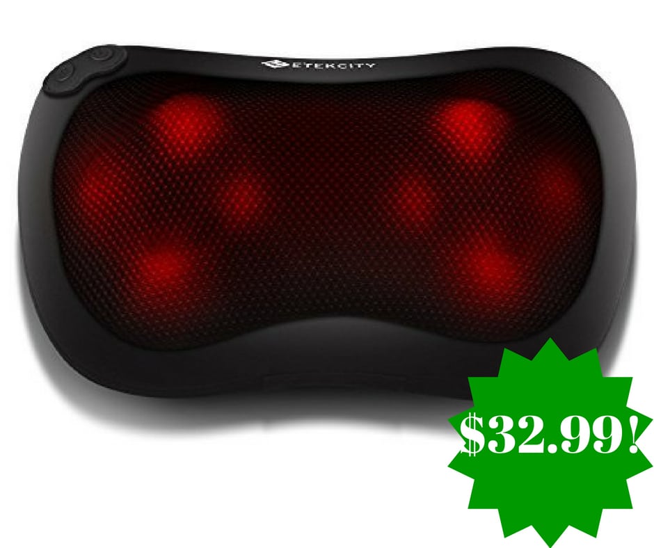 Amazon: Etekcity Shiatsu Massager for Back, Neck, Lower Back and Shoulder Only $32.99 (Reg. $90)