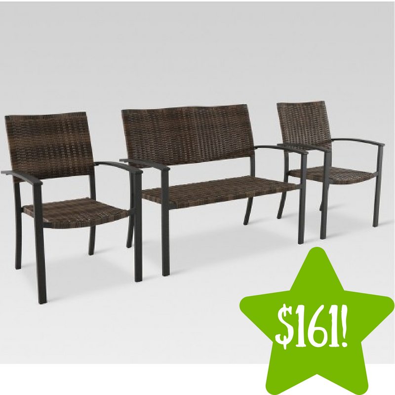 Target: 3pc All-Weather Wicker Outdoor Patio Chat Set Only $161 (Reg. $299) 