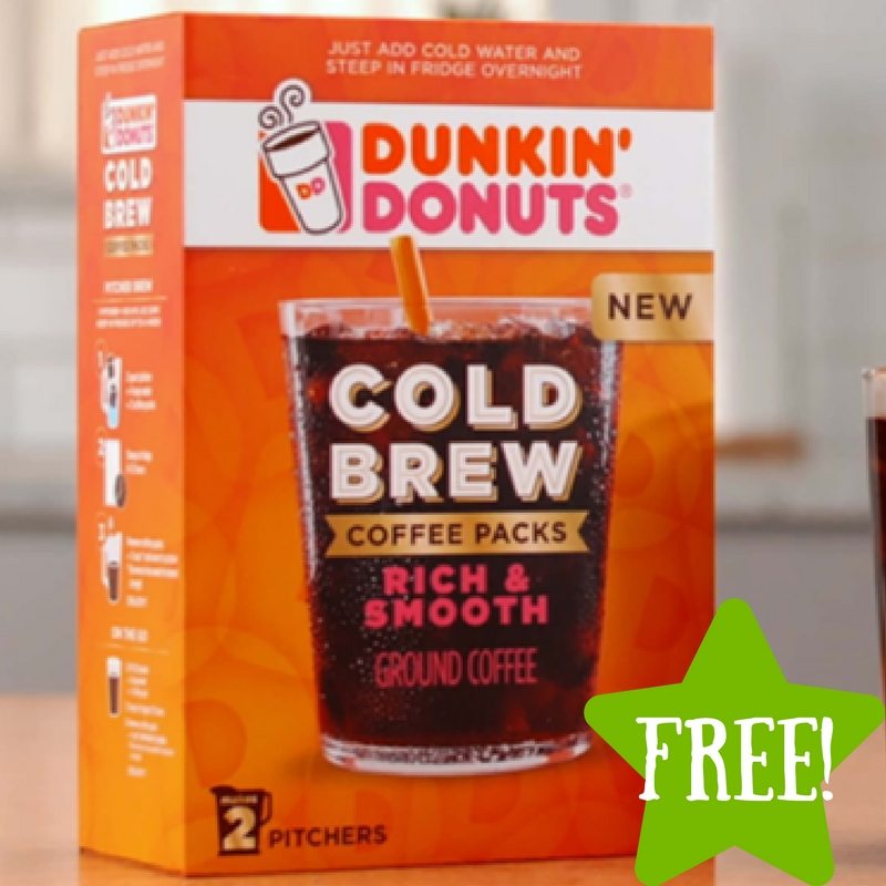 FREE Dunkin’ Donuts Cold Brew Coffee Sample Pack