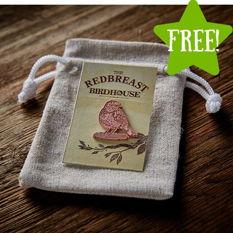 FREE Redbreast Birdhouse Pin