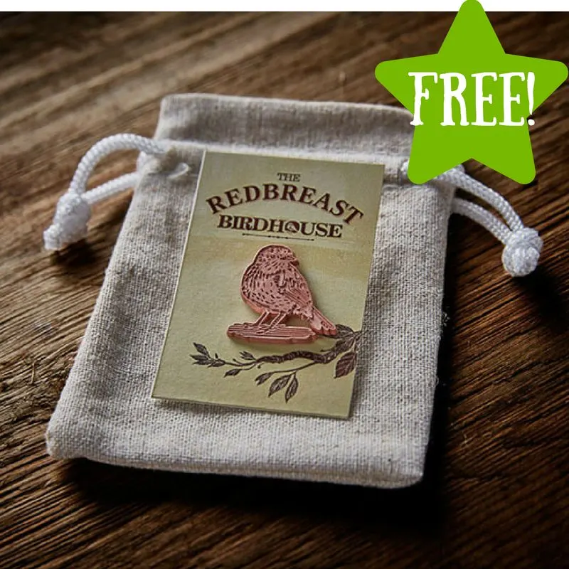 FREE Redbreast Birdhouse Pin