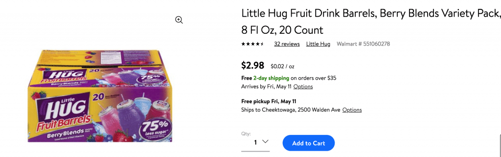 little hug fruit barrel