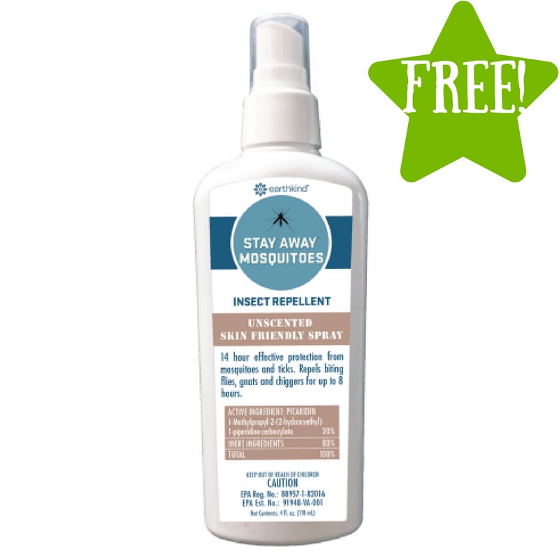 FREE EarthKind Stay Away Mosquitoes Repellent