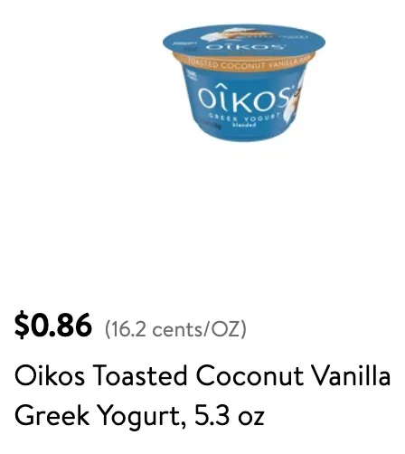 Walmart oikos coupon deal