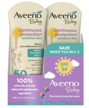 Walmart: Aveeno Baby Sunscreen Only $4.06! {Usually $10.97 each!}