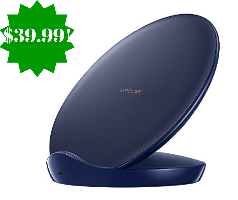 Amazon: Samsung Qi Certified Fast Charge Wireless Charger Stand Only $39.99 (Reg. $70, Today Only) 