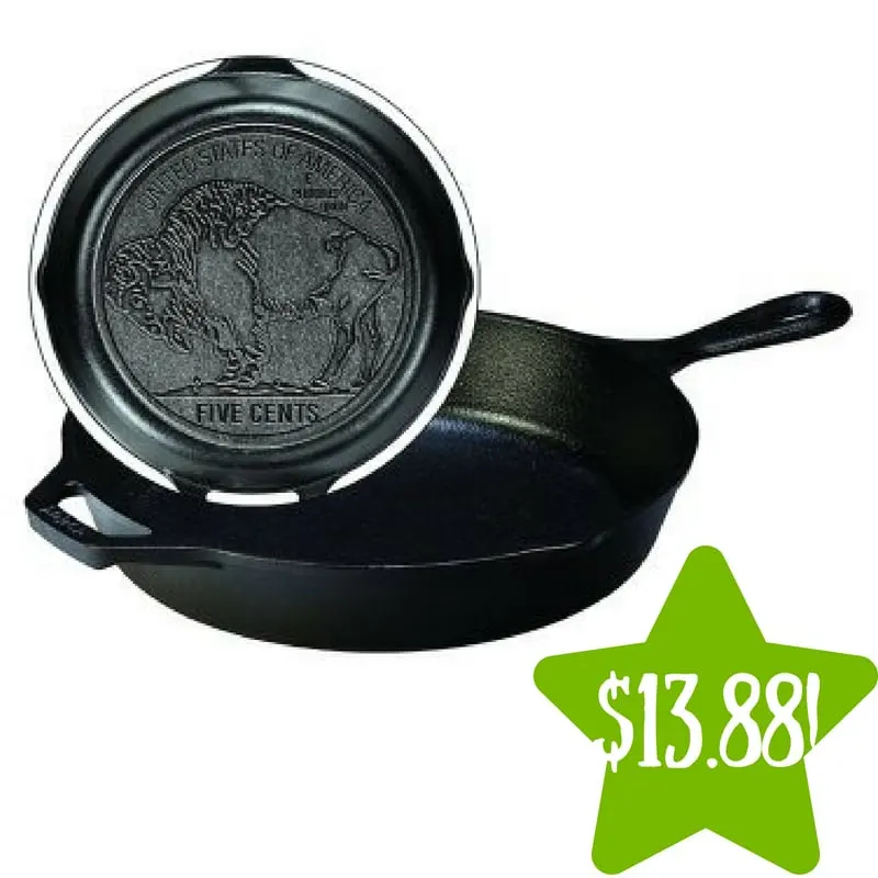 Walmart: Lodge 10.25" Cast Iron Buffalo Nickel Skillet Only $13.88 (Reg. $40)  Walmart: Lodge 10.25" Cast Iron Buffalo Nickel Skillet Only $13.88 (Reg. $40)