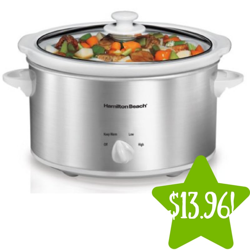 Walmart: Hamilton Beach 4 Quart Oval Slow Cooker Only $13.96 (Reg. $25)