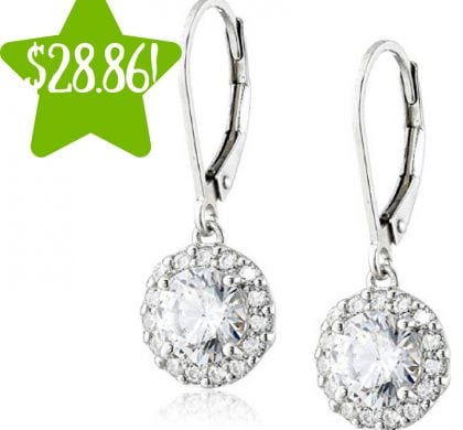 Amazon: Round Cut Swarovski Zirconia Dangle Earrings Only $28.86 (Reg. $99)