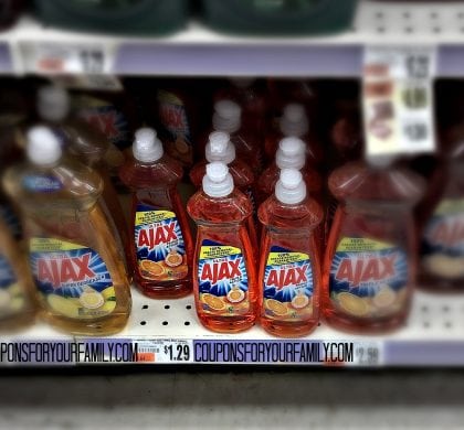 Ajax Dish detergent only $.79 at Tops!