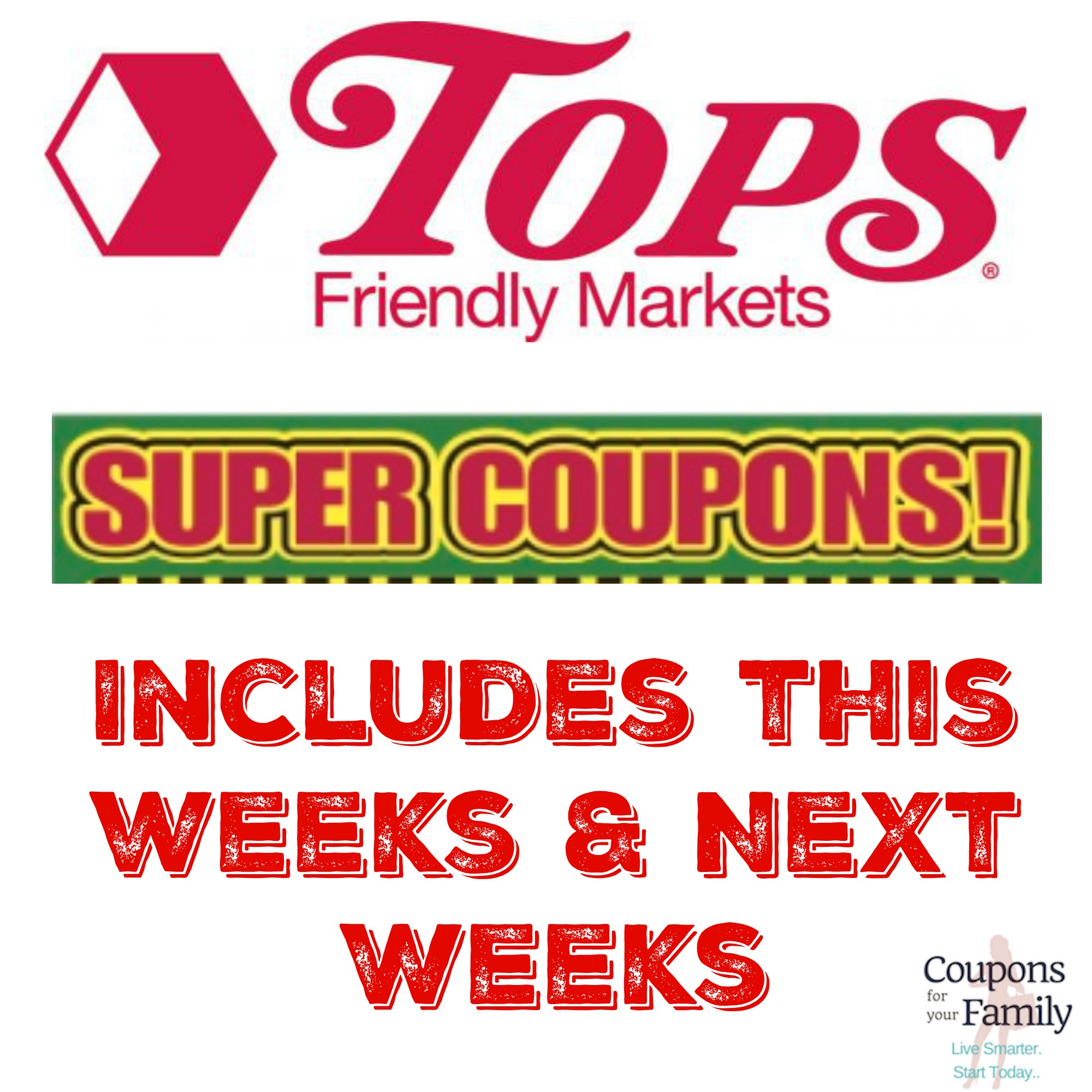 Scan this weeks Tops Coupons & Super Coupons right here (next weeks included too) includes doublers!
