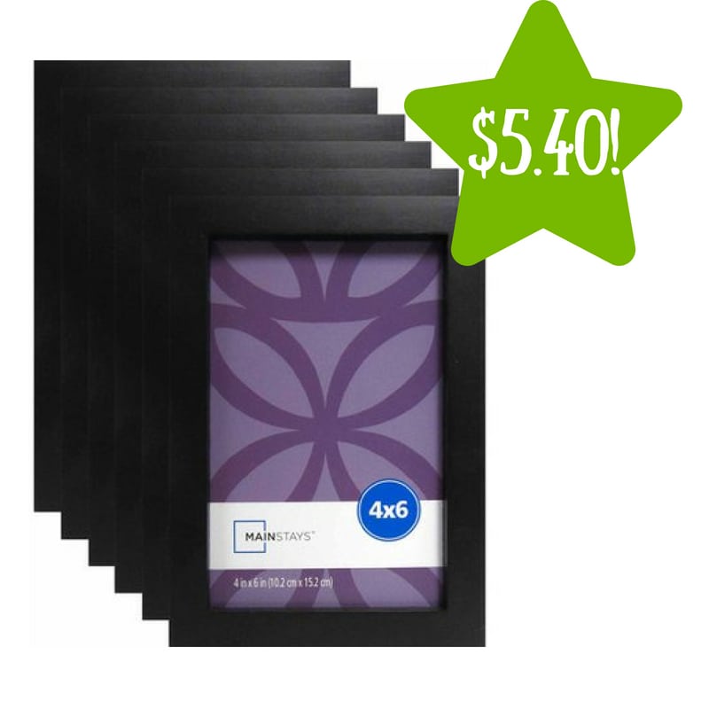 Walmart: Set of 6 Mainstays 4" x 6" Black Linear Frame Only $5.40 (Reg. $16) 