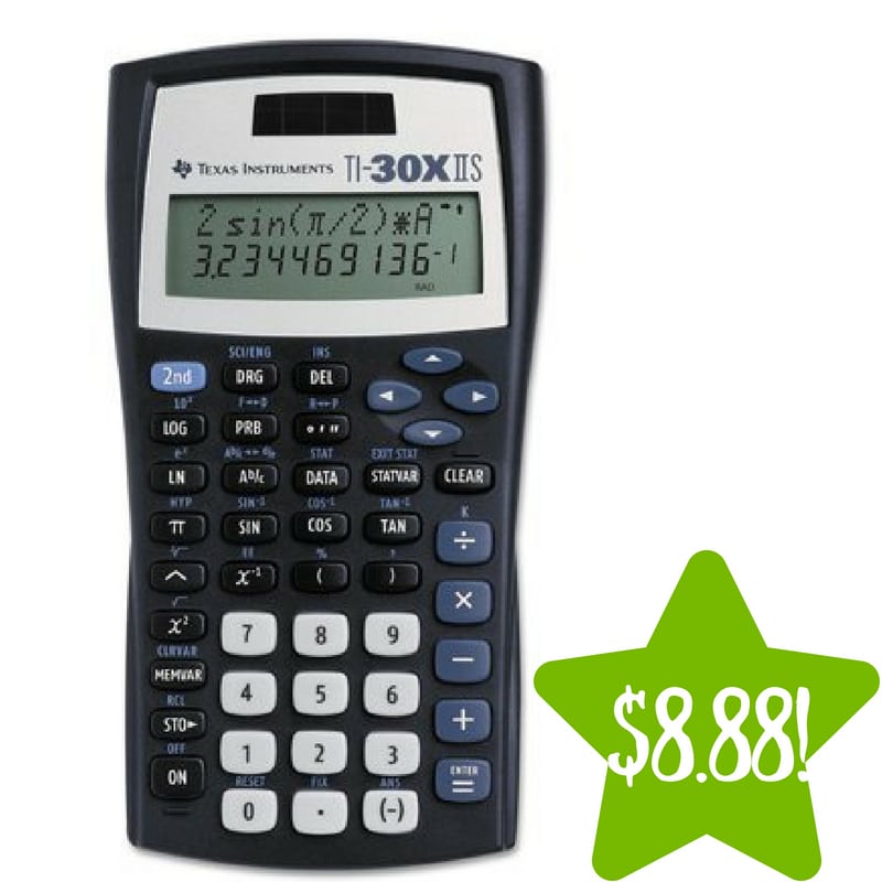 Walmart: Texas Instruments TI-30X IIS Scientific Calculator Only $8.88 (Reg. $13) 