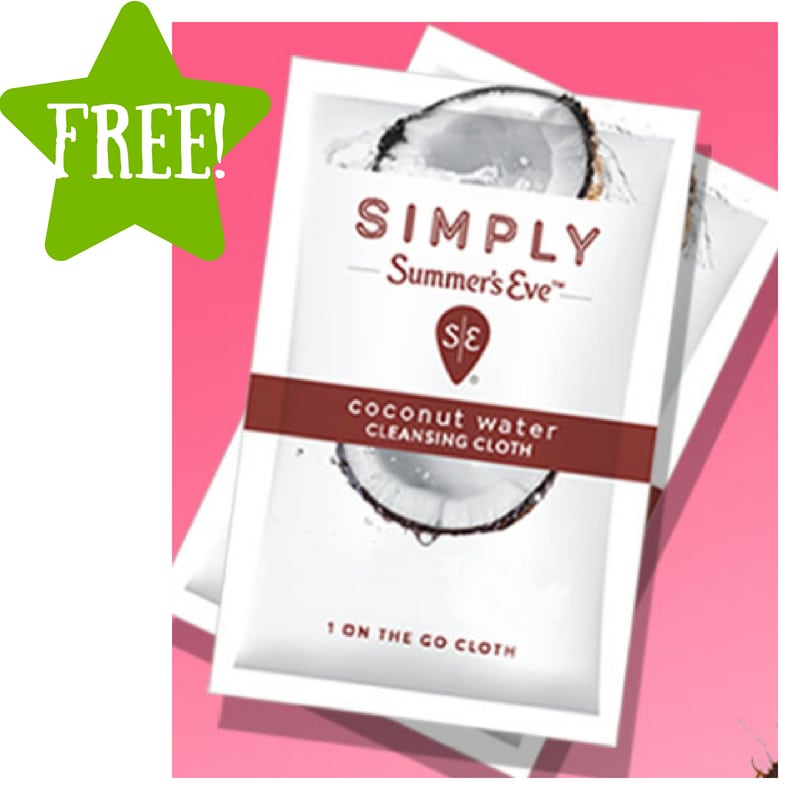 FREE Summer's Eve Simply Coconut Water Cleansing Cloths