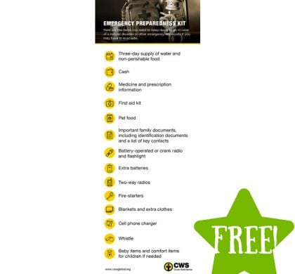 FREE Emergency Preparedness Magnet