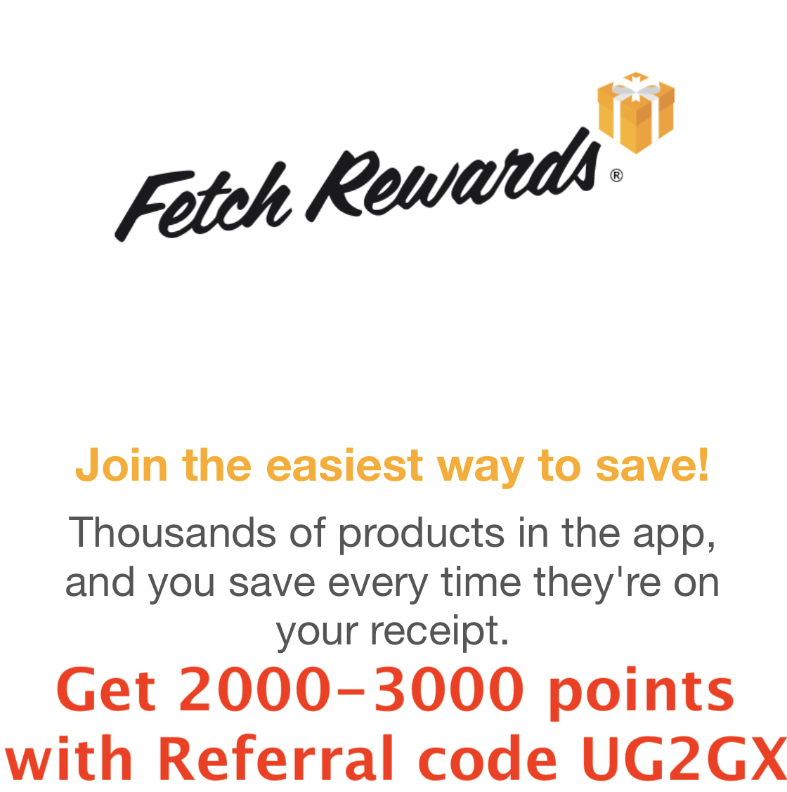 Earn Money with Fetch Rewards App–plus referral code for 2000-3000 pts {$2-$3 value}