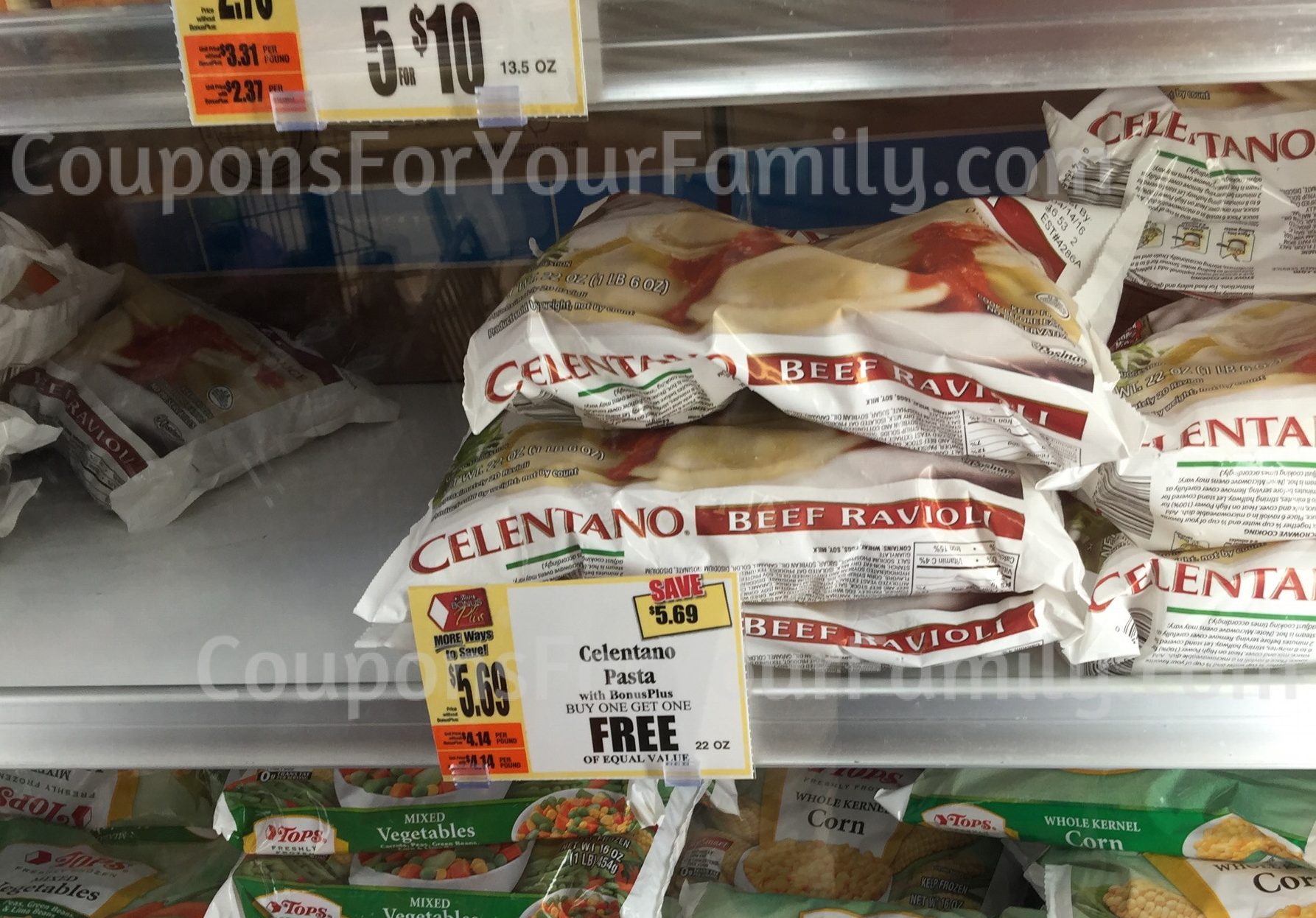 tops markets celentano pasta coupon deal