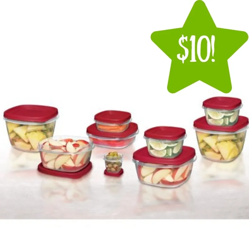 Walmart: 24 Piece Rubbermaid Easy Find Lids Food Storage Container Set Only $10 Walmart: 24 Piece Rubbermaid Easy Find Lids Food Storage Container Set Only $10