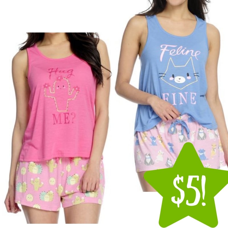 Walmart: Women’s 2-Piece Tank & Shorts Pajama Set Only $5 (Reg. $17)