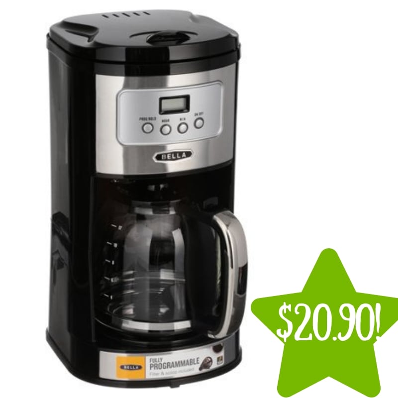 Walmart: Bella 12-Cup Programmable Coffee Maker Only $20.90 (Reg. $40)