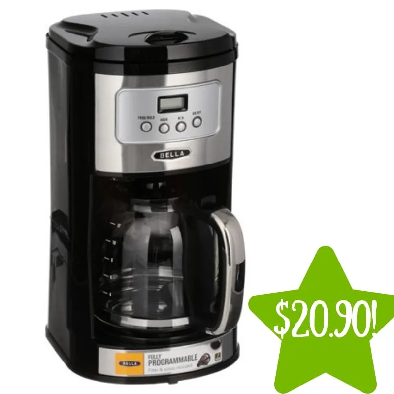 Walmart: Bella 12-Cup Programmable Coffee Maker Only $20.90 (Reg. $40) Walmart: Bella 12-Cup Programmable Coffee Maker Only $20.90 (Reg. $40)