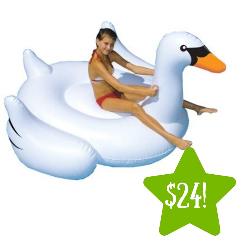 Walmart: Swimline Giant Inflatable Swan Ride-On Only $24 (Reg. $96) 