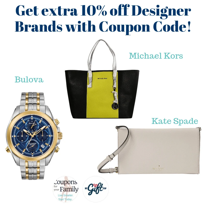 HOT* Save 10% on designer brands Michael Kors, Kate Spade, Bulova & more  with My Gift Stop coupon code! |