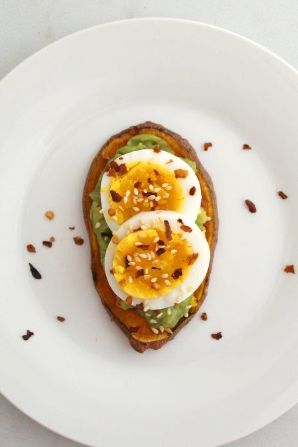 Egg Avocado Sweet Potato Topping