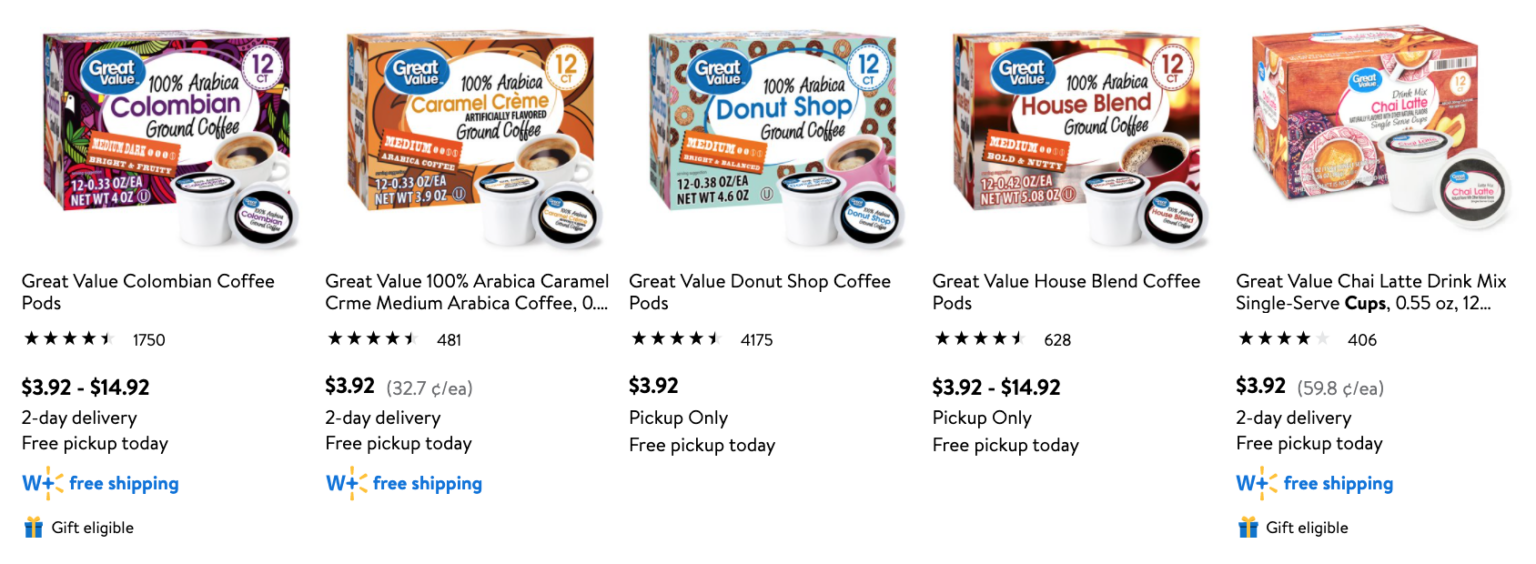 Great Value Donut Shop Coffee K Cups cheap at Walmart!!