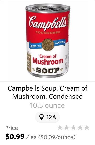 Wegmans Campbells Coupon Cream of Mushroom