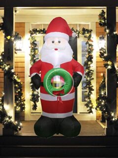 inflatable santa lit