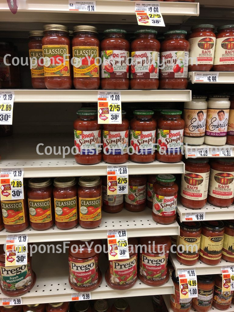 NEW Ragu Coupon makes for Pasta Sauce Store Deals at $ 49 $ 67 $1