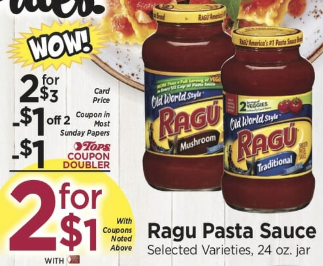 Tops Markets Ragu Coupon Deal