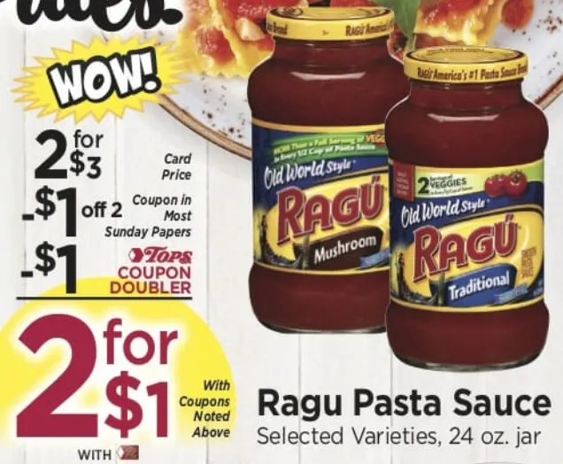 Tops Markets Ragu Coupon Deal