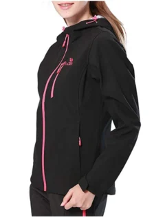 Camel Full Zip Windproof Jacket Black