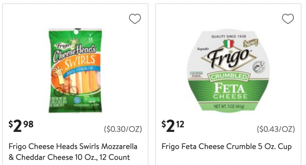 Walmart Frigo Cheese coupon deals