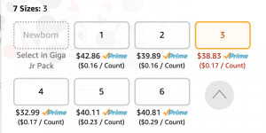 Huggies diaper Deal sizes