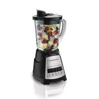 Hamilton Beach Power Elite Electric Blender with 12 Blending Functions, Dishwasher Safe Glass Jar, 40 Oz, Black and Stainless (58148A),