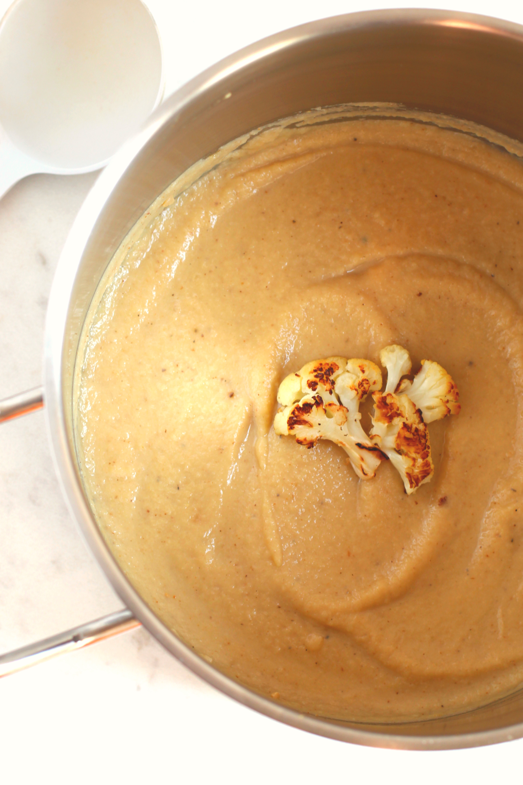 creamy roasted cauliflower soup recipe