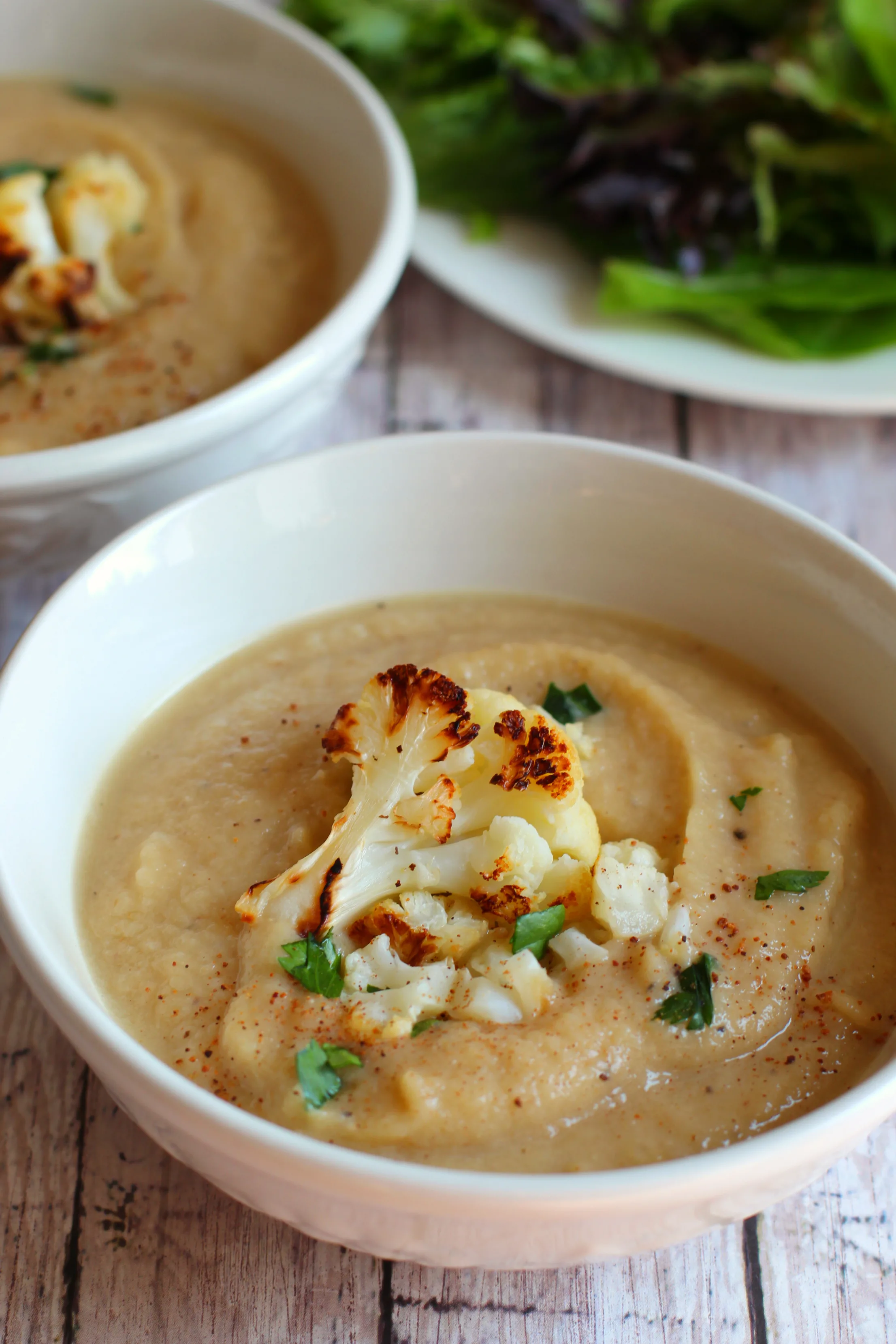 creamy roasted cauliflower soup recipe