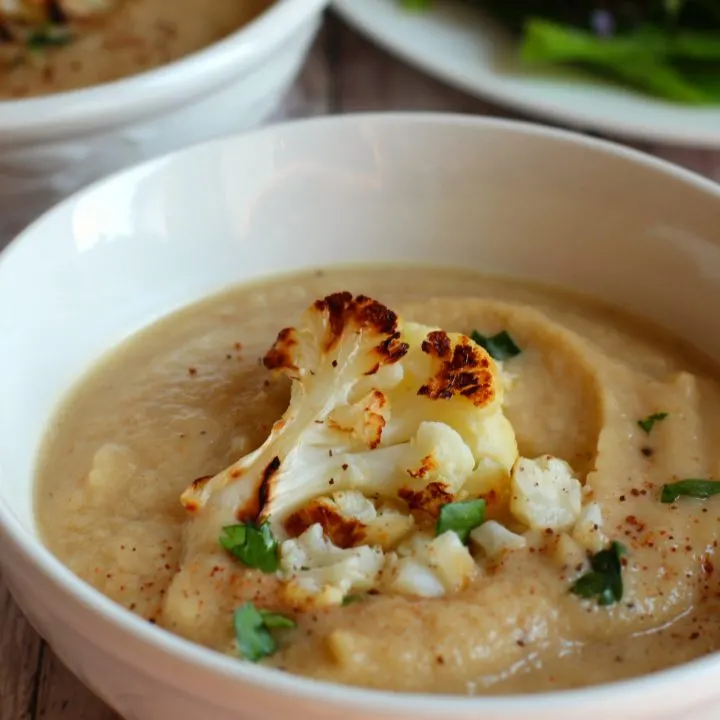 creamy roasted cauliflower soup recipe